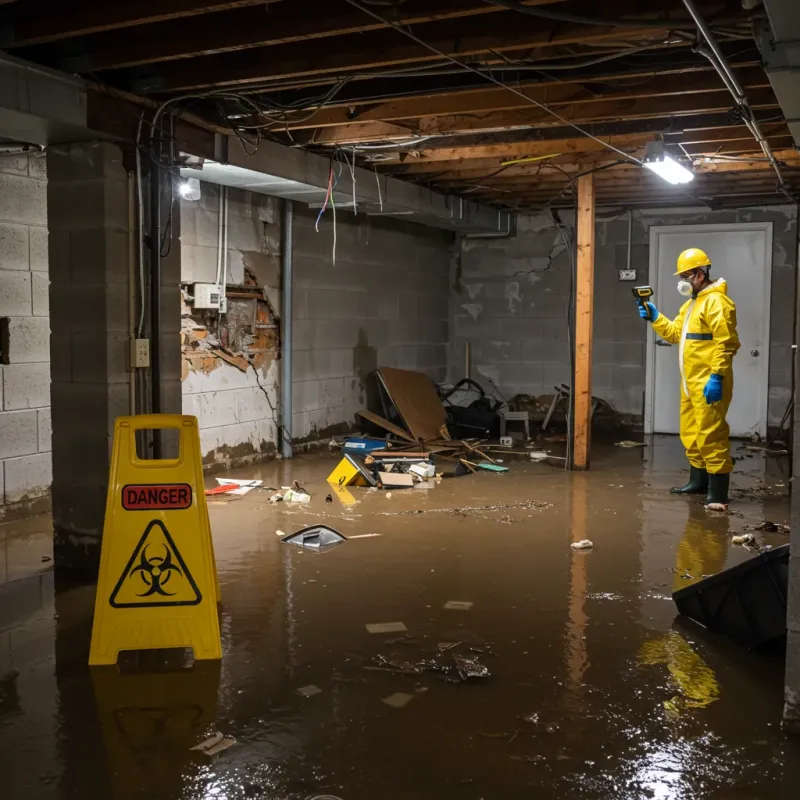 Flooded Basement Electrical Hazard in Gleason, TN Property